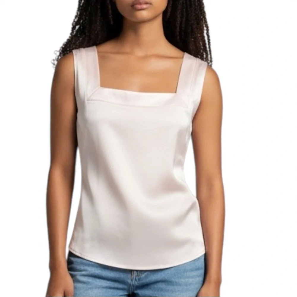SPANX‎ Shapewear Tank Top 1X Light Nude Square Neck Smoothing Camisole